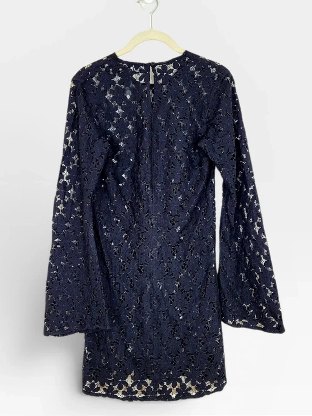 BEACH RIOT Goldie Dress Swimsuit Cover Up Cover-Up Black Lace Bell Sleeve Small